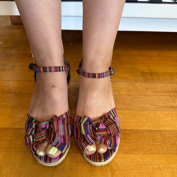 Merona Striped Tribal Print Wedge Sandals - Picture 7 of 8